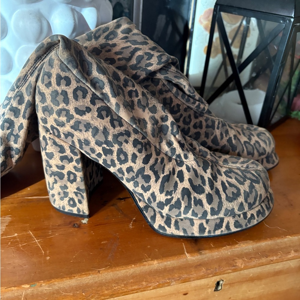Y2k Leopard Print Women's Platform Heels